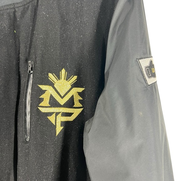 Rare MANNY PACQUIAO NIKE Destroyer Black Bomber Wool Varsity Jacket Men Size XL - Picture 4 of 11